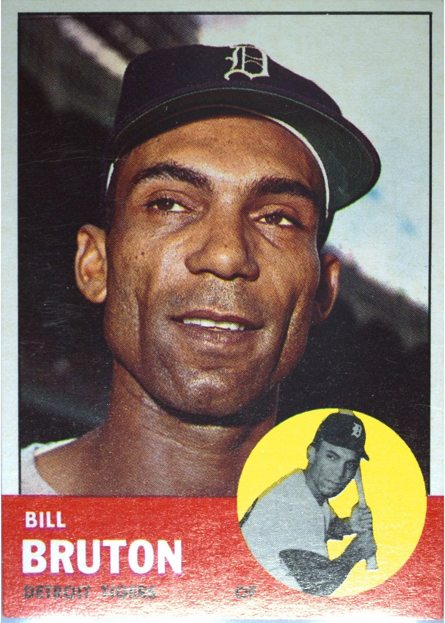 1963 Topps #437 Bill Bruton, Detroit Tigers