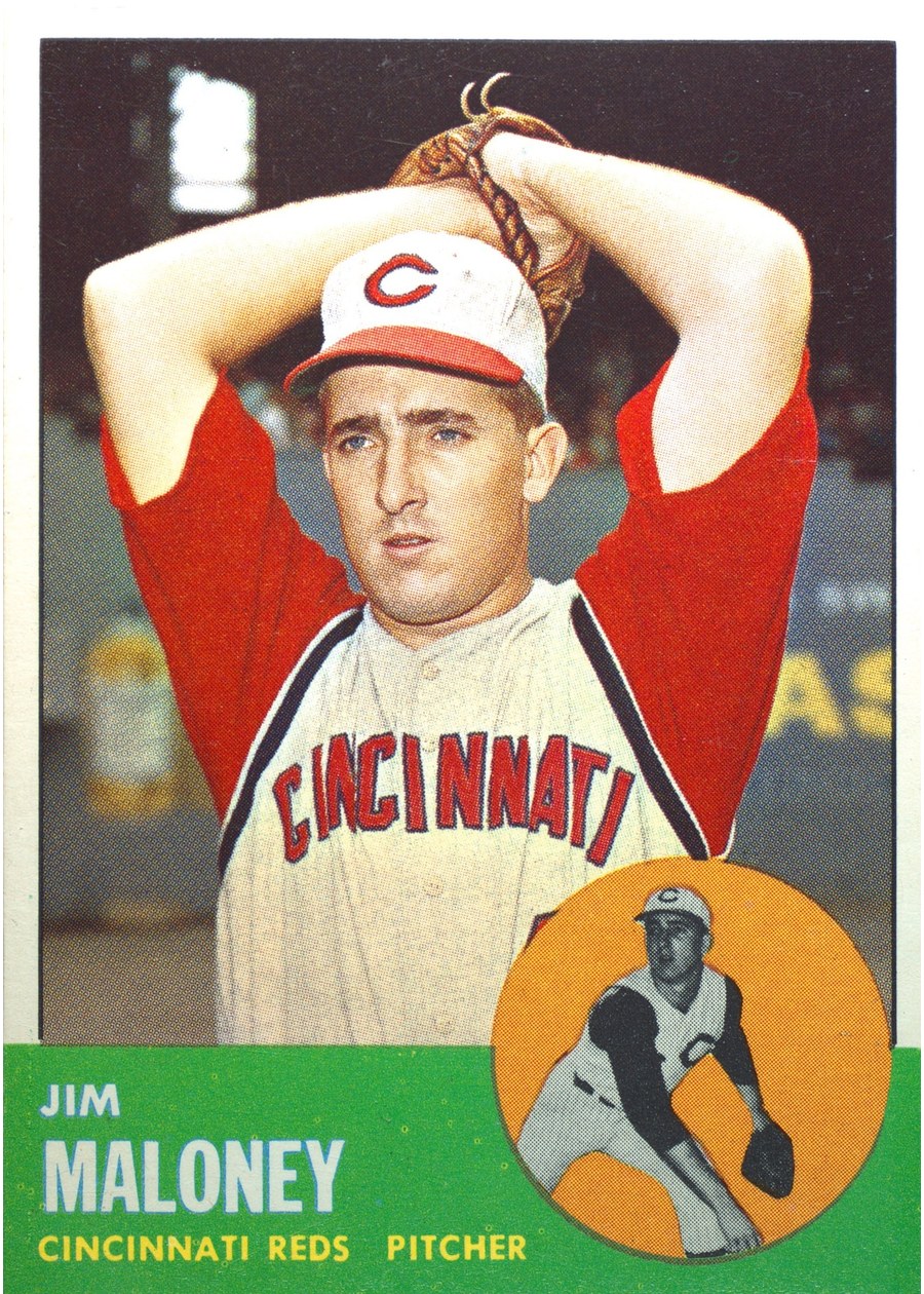 1963 Topps #444 Jim Maloney, Cincinnati Reds