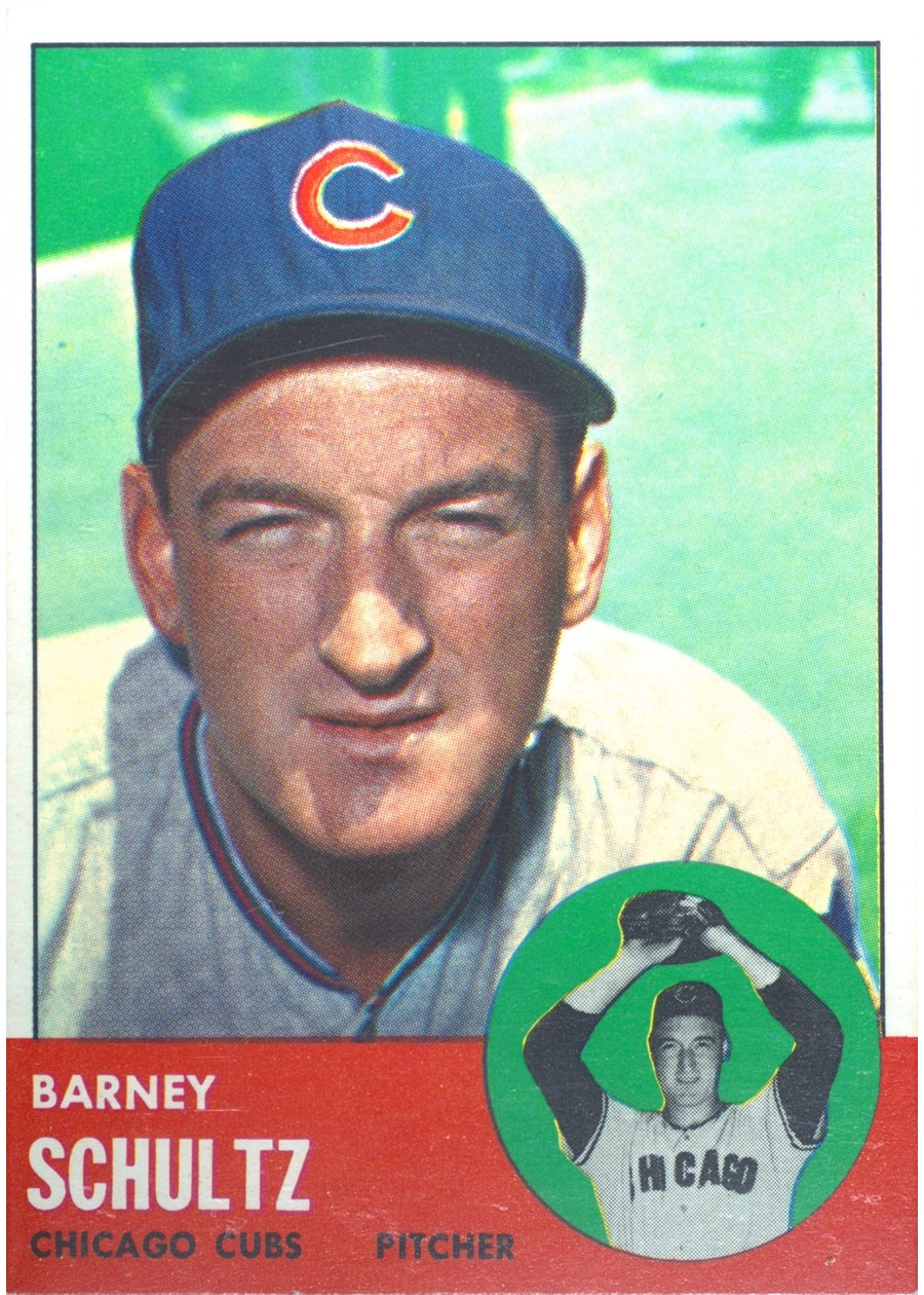1963 Topps #452 Barney Schultz, Chicago Cubs