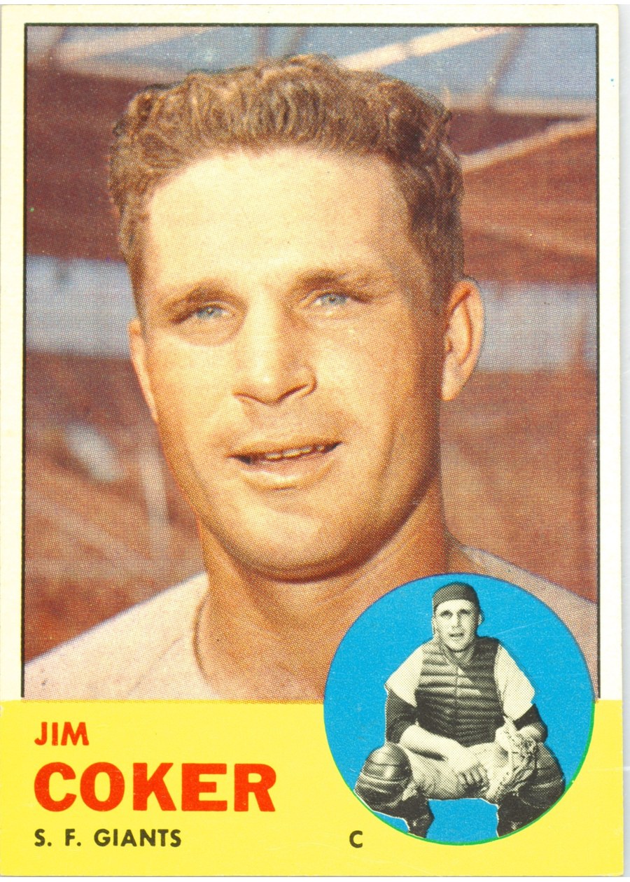 1963 Topps #456 Jim Coker, San Francisco Giants