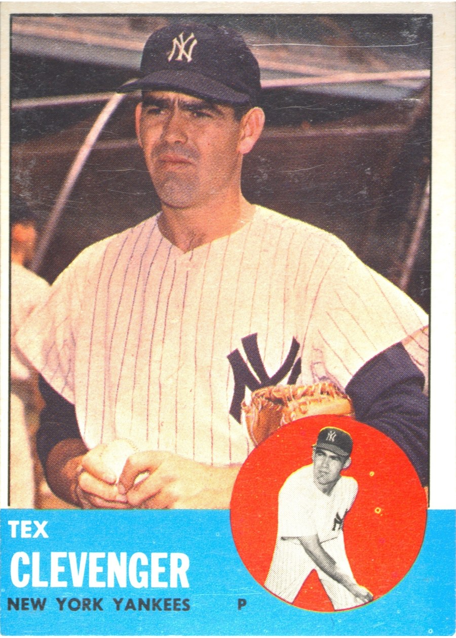 1963 Topps #457 Tex Clevenger, New York Yankees