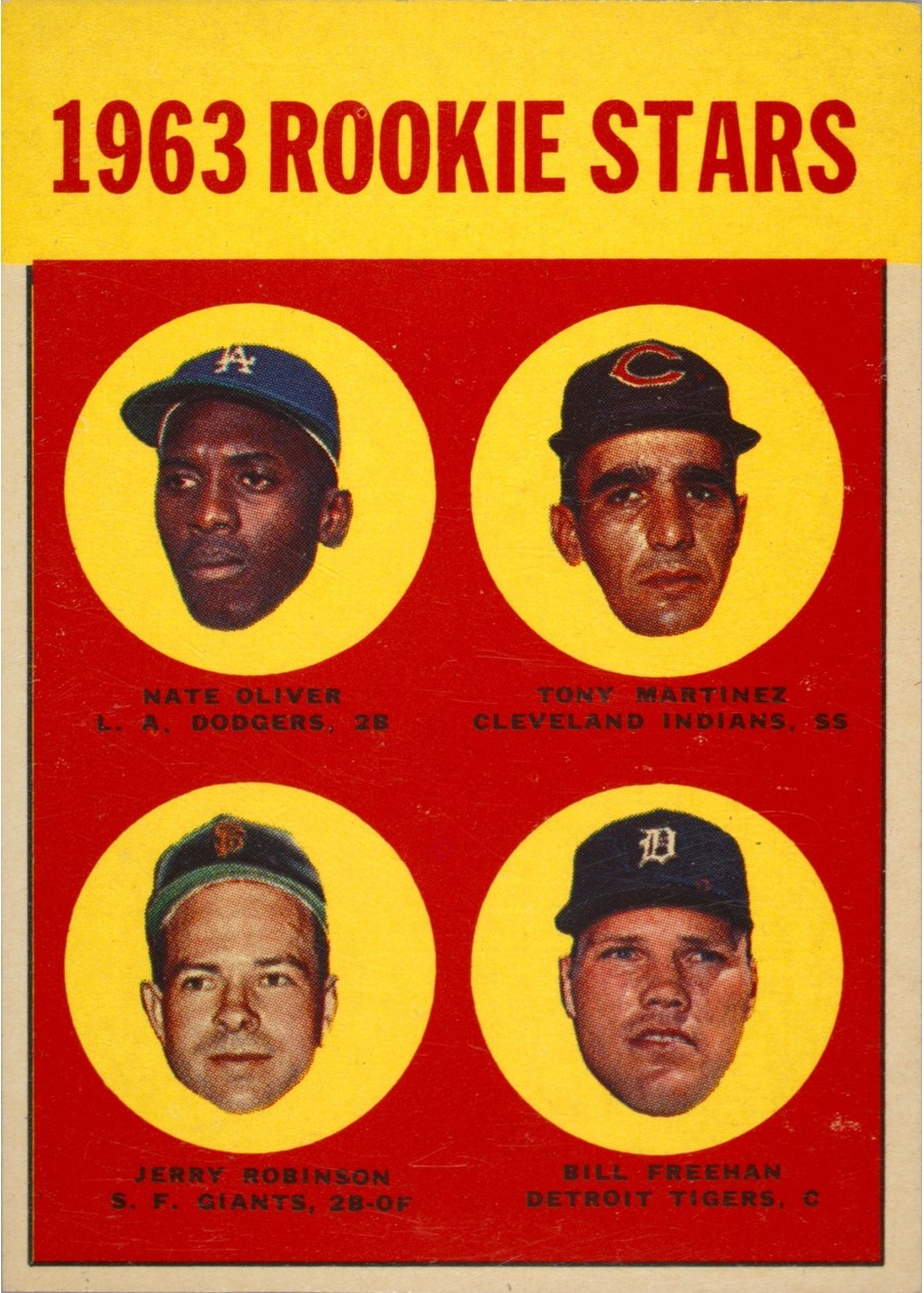 1963 Topps #466 1963 Rookie Stars, Cleveland Indians / Detroit Tigers / Los Angeles Dodgers / San Francisco Giants