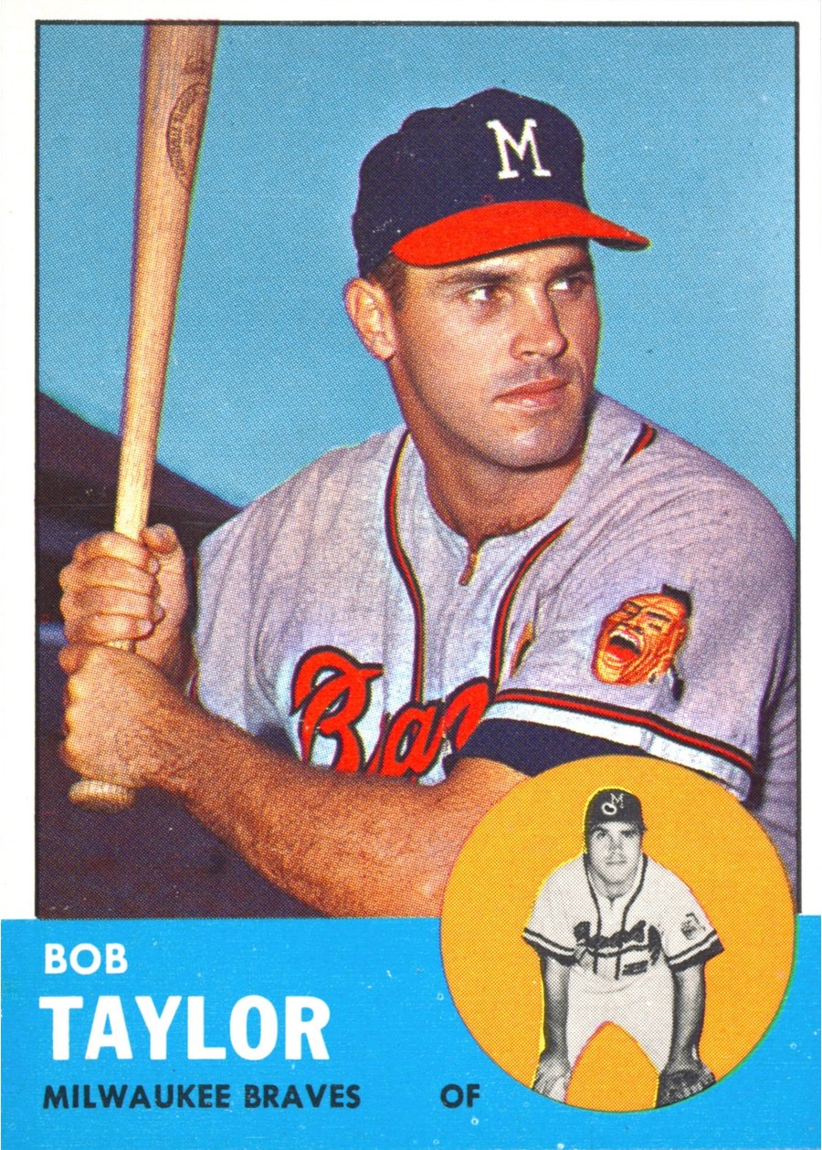 1963 Topps #481 Bob Taylor, Milwaukee Braves