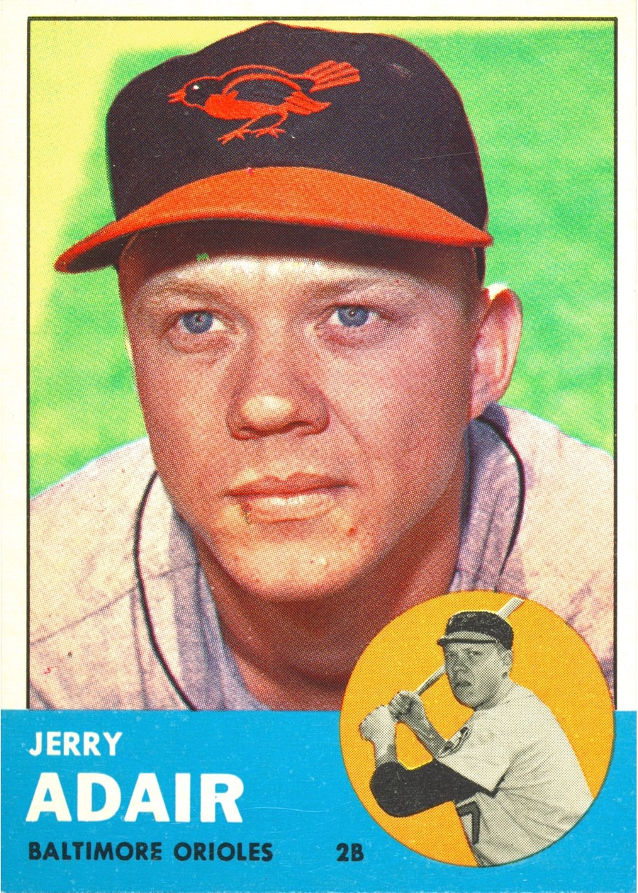 1963 Topps #488 Jerry Adair, Baltimore Orioles