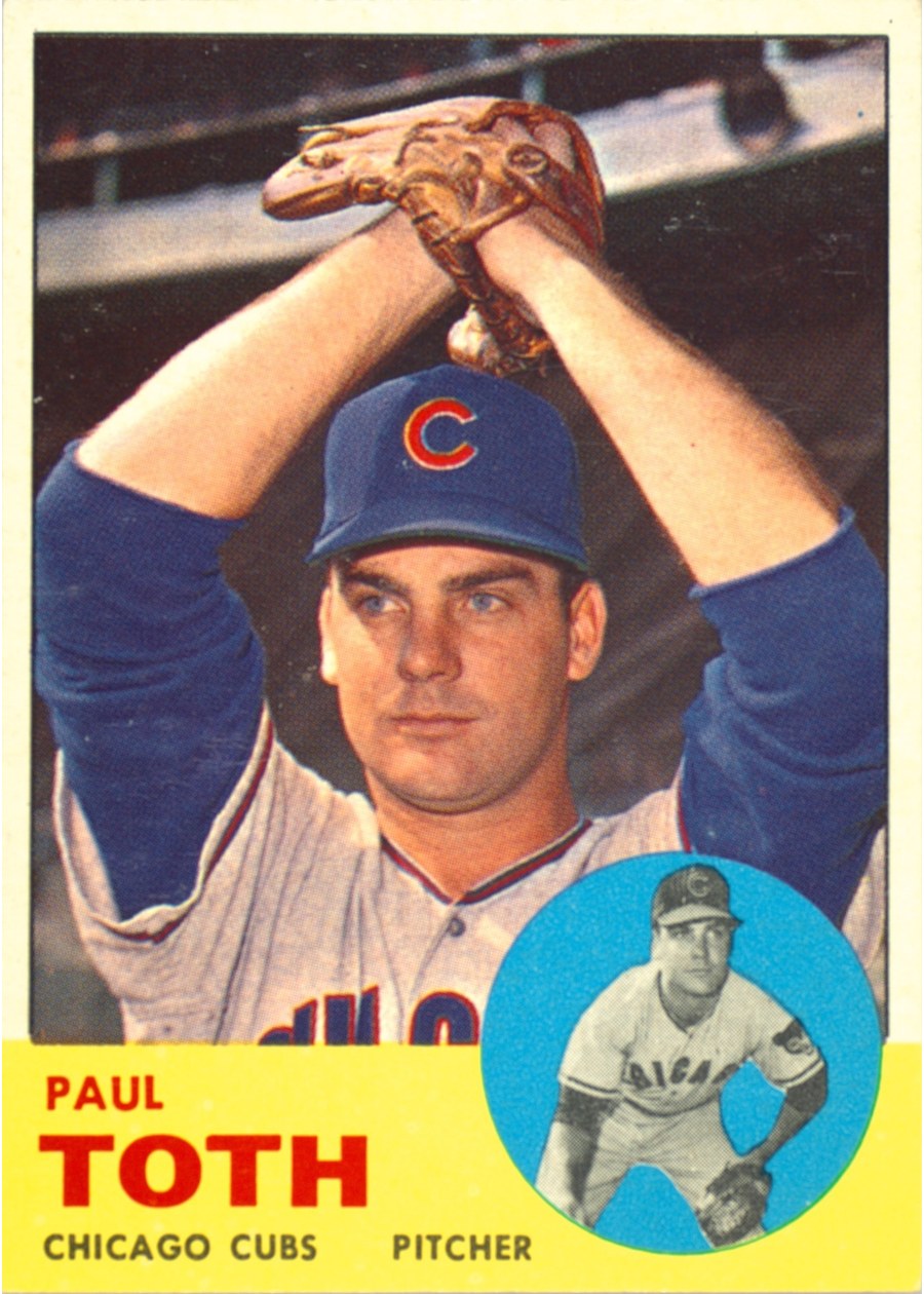 1963 Topps #489 Paul Toth, Chicago Cubs