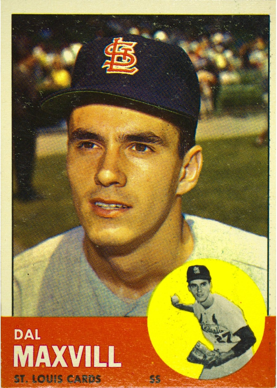 1963 Topps #49 Dal Maxvill, St. Louis Cardinals