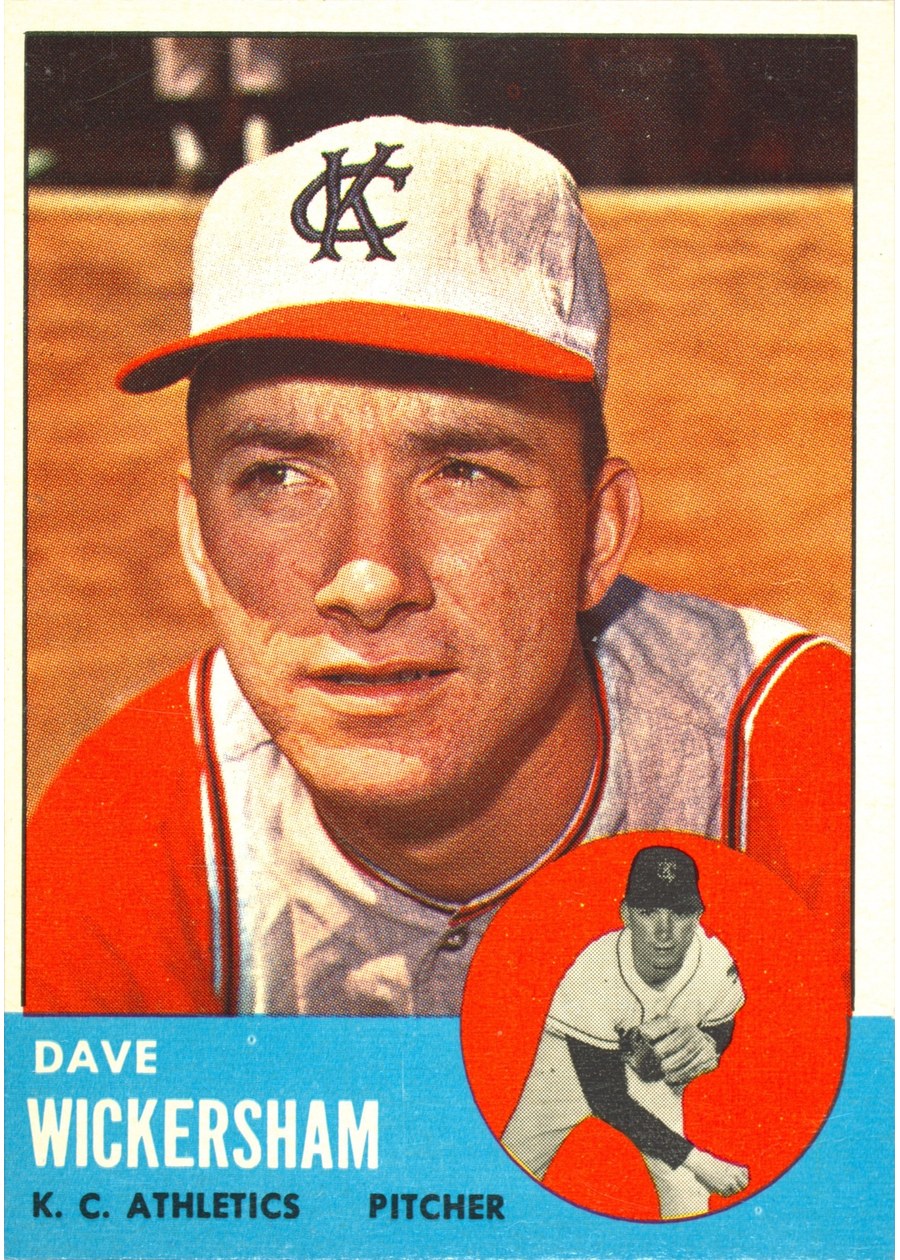 1963 Topps #492 Dave Wickersham, Kansas City Athletics