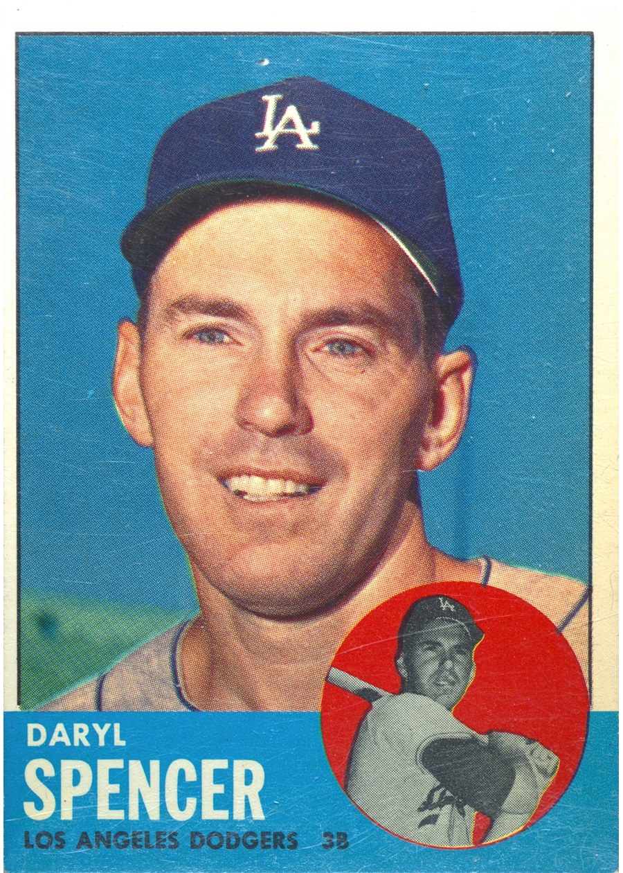 1963 Topps #502 Daryl Spencer, Los Angeles Dodgers