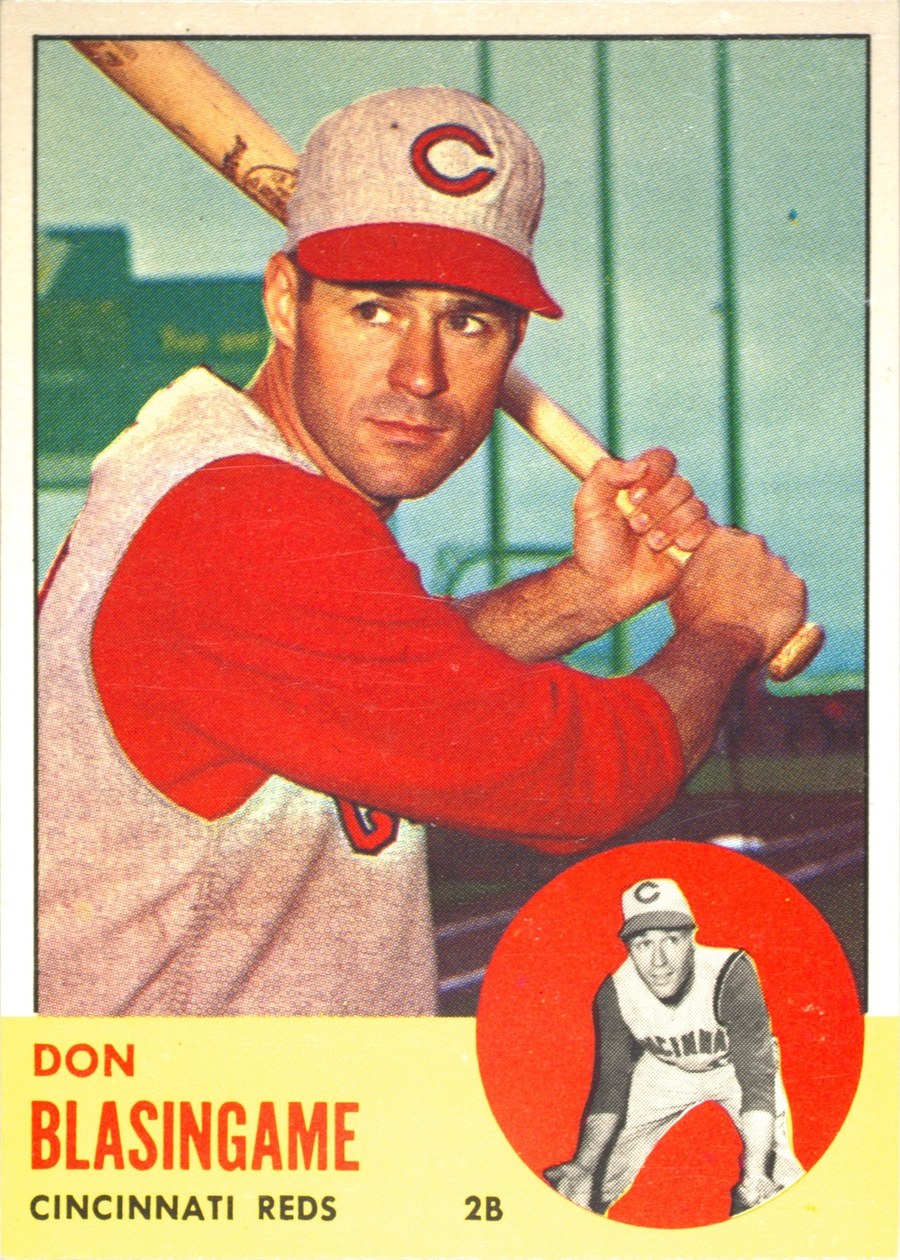 1963 Topps #518 Don Blasingame, Cincinnati Reds