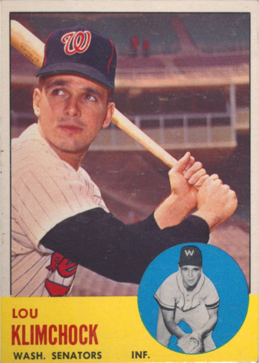 1963 Topps #542 Lou Klimchock, Washington Senators