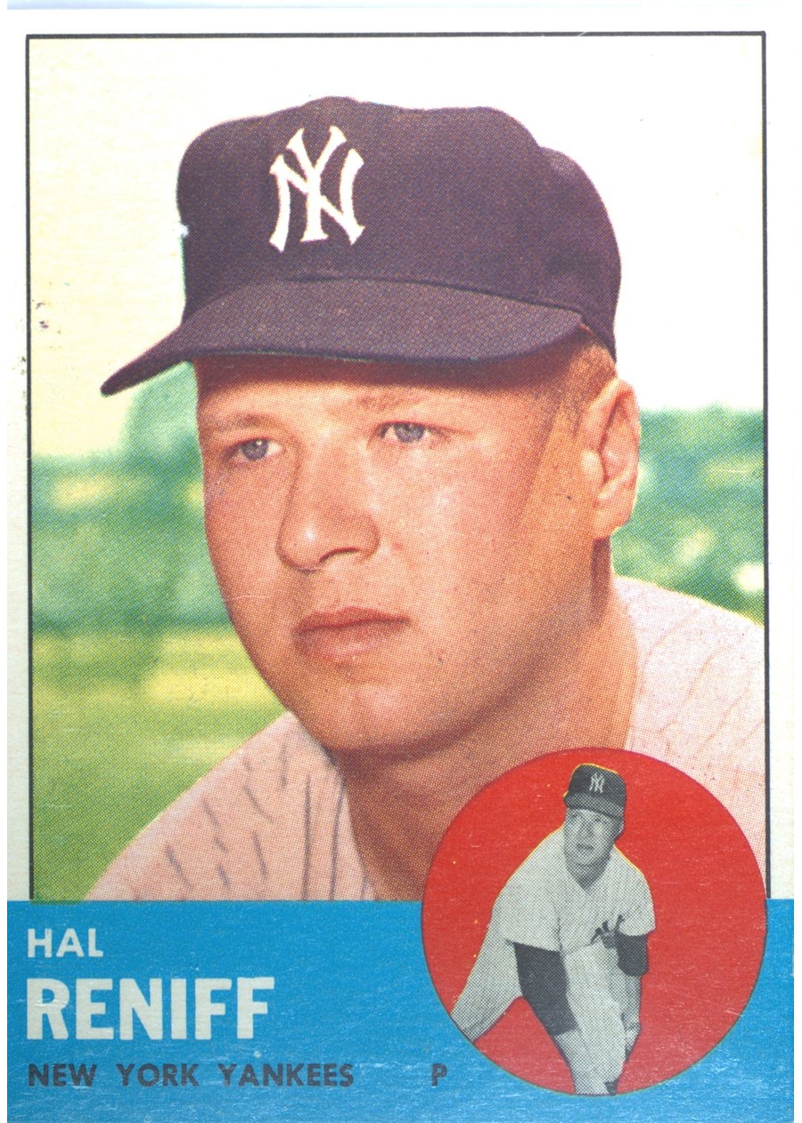 1963 Topps #546 Hal Reniff, New York Yankees