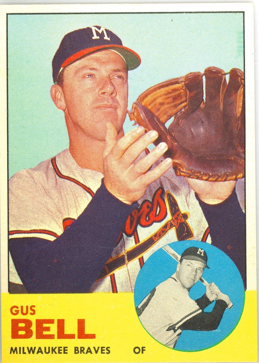 1963 Topps #547 Gus Bell, Milwaukee Braves