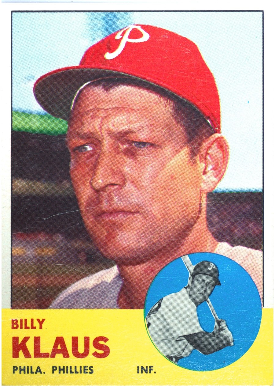 1963 Topps #551 Billy Klaus, Philadelphia Phillies