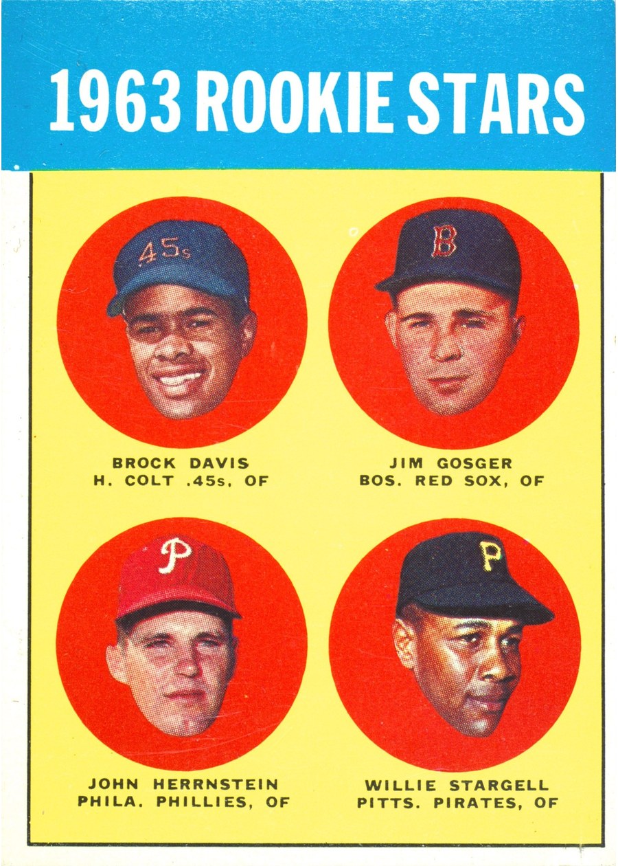 1963 Topps #553 1963 Rookie Stars, Houston Colt .45's / Boston Red Sox / Philadelphia Phillies / Pittsburgh Pirates