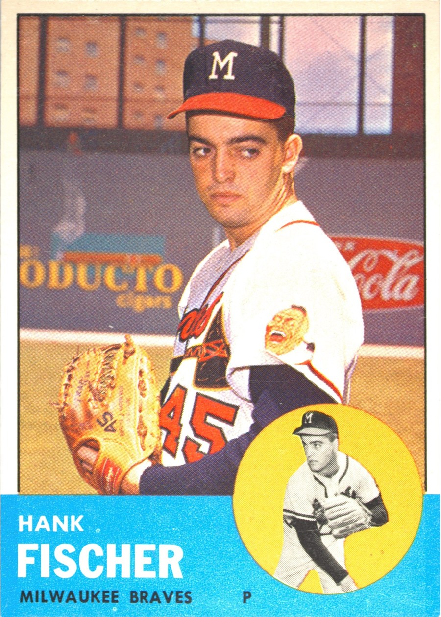 1963 Topps #554 Hank Fischer, Milwaukee Braves