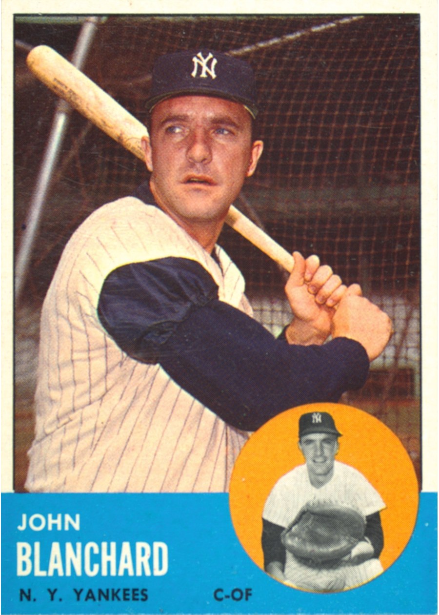 1963 Topps #555 John Blanchard, New York Yankees