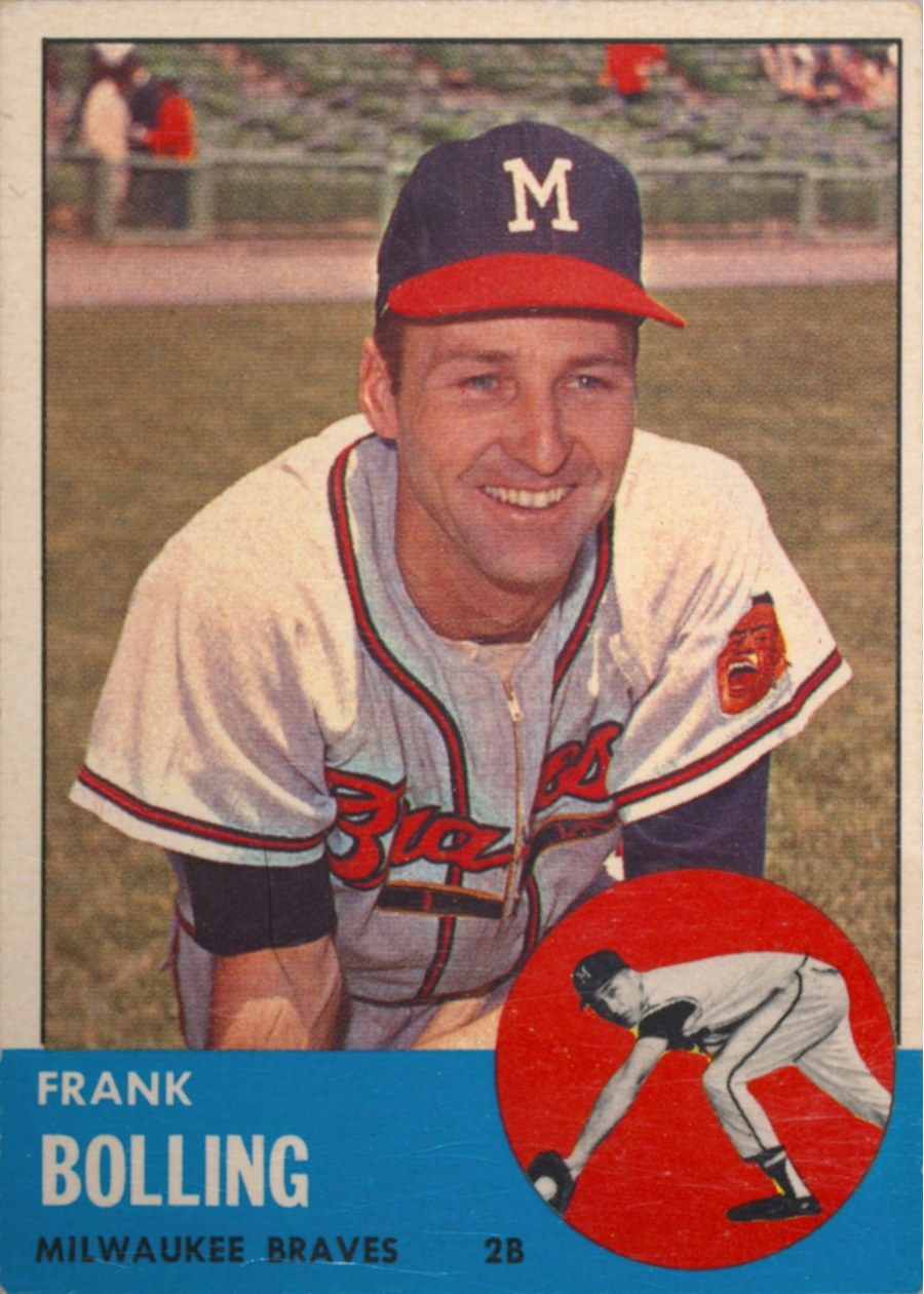 1963 Topps #570 Frank Bolling, Milwaukee Braves