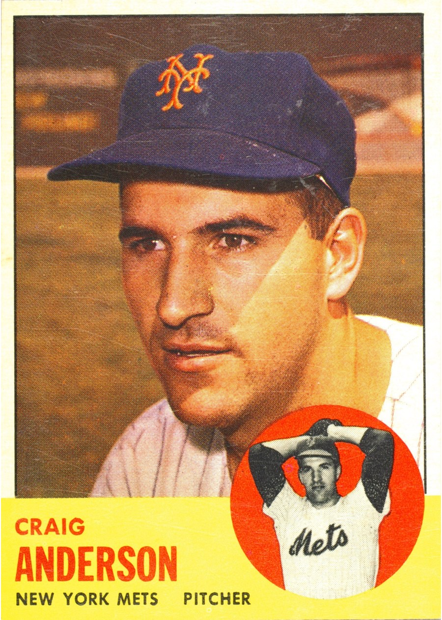 1963 Topps #59 Craig Anderson, New York Mets