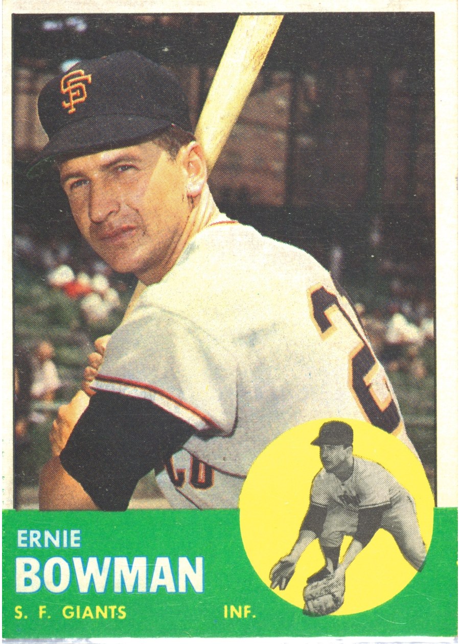 1963 Topps #61 Ernie Bowman, San Francisco Giants
