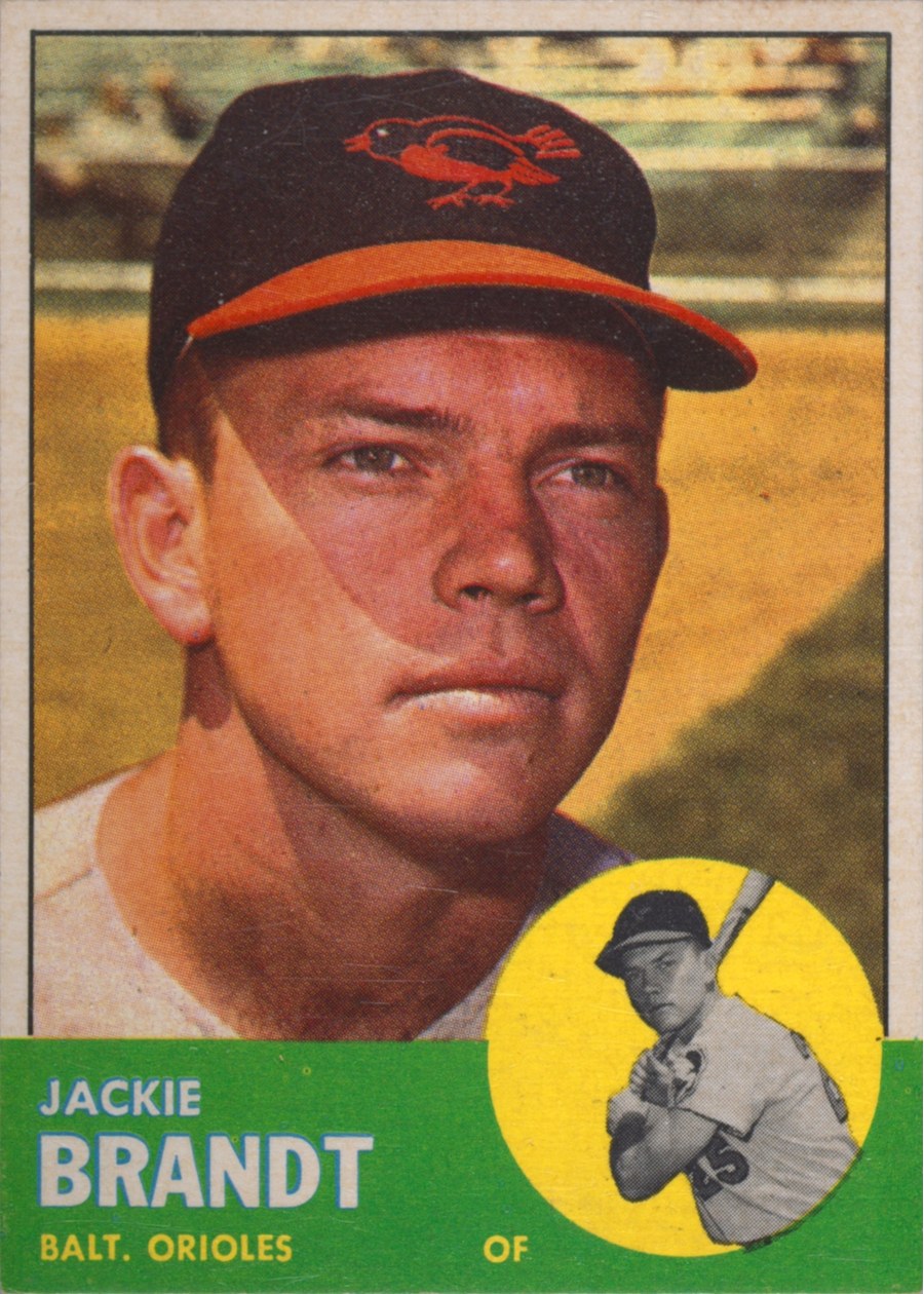 1963 Topps #65 Jackie Brandt, Baltimore Orioles