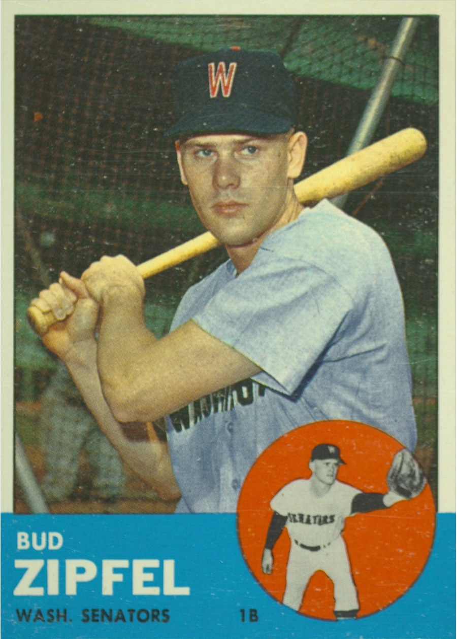 1963 Topps #69 Bud Zipfel, Washington Senators