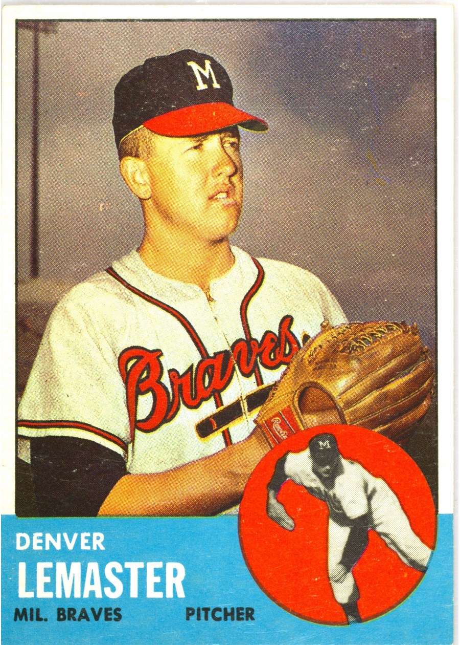 1963 Topps #74 Denver Lemaster, Milwaukee Braves