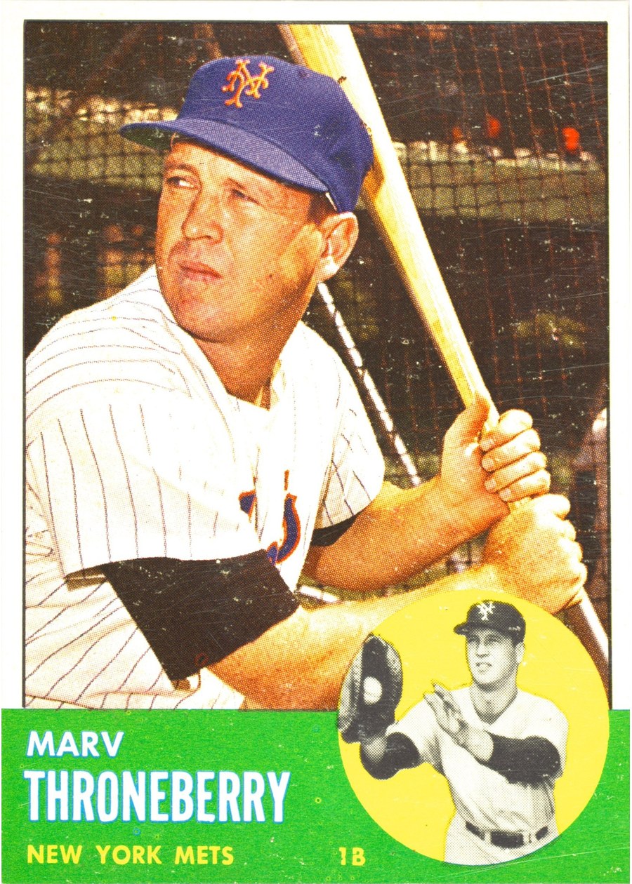 1963 Topps #78 Marv Throneberry, New York Mets