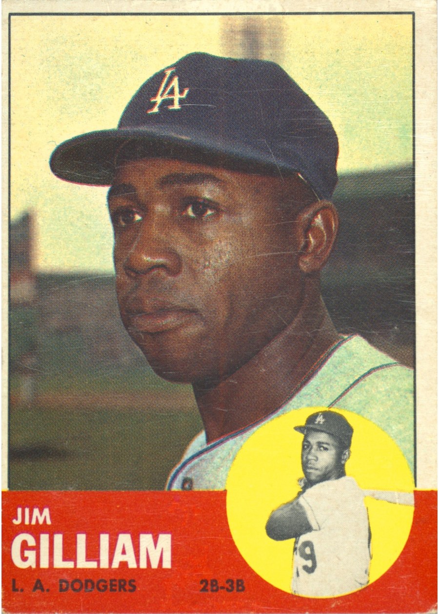1963 Topps #80 Jim Gilliam, Los Angeles Dodgers