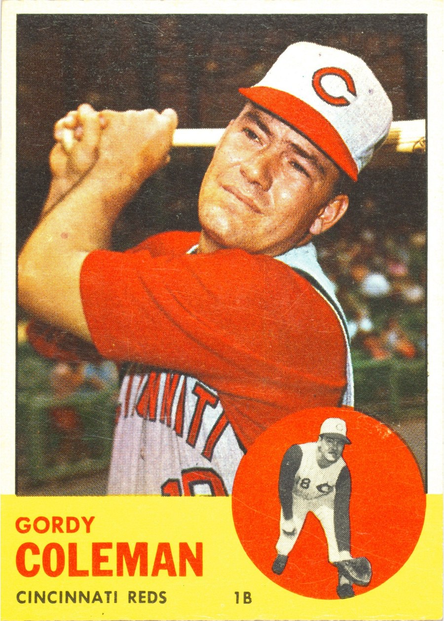 1963 Topps #90 Gordy Coleman, Cincinnati Reds