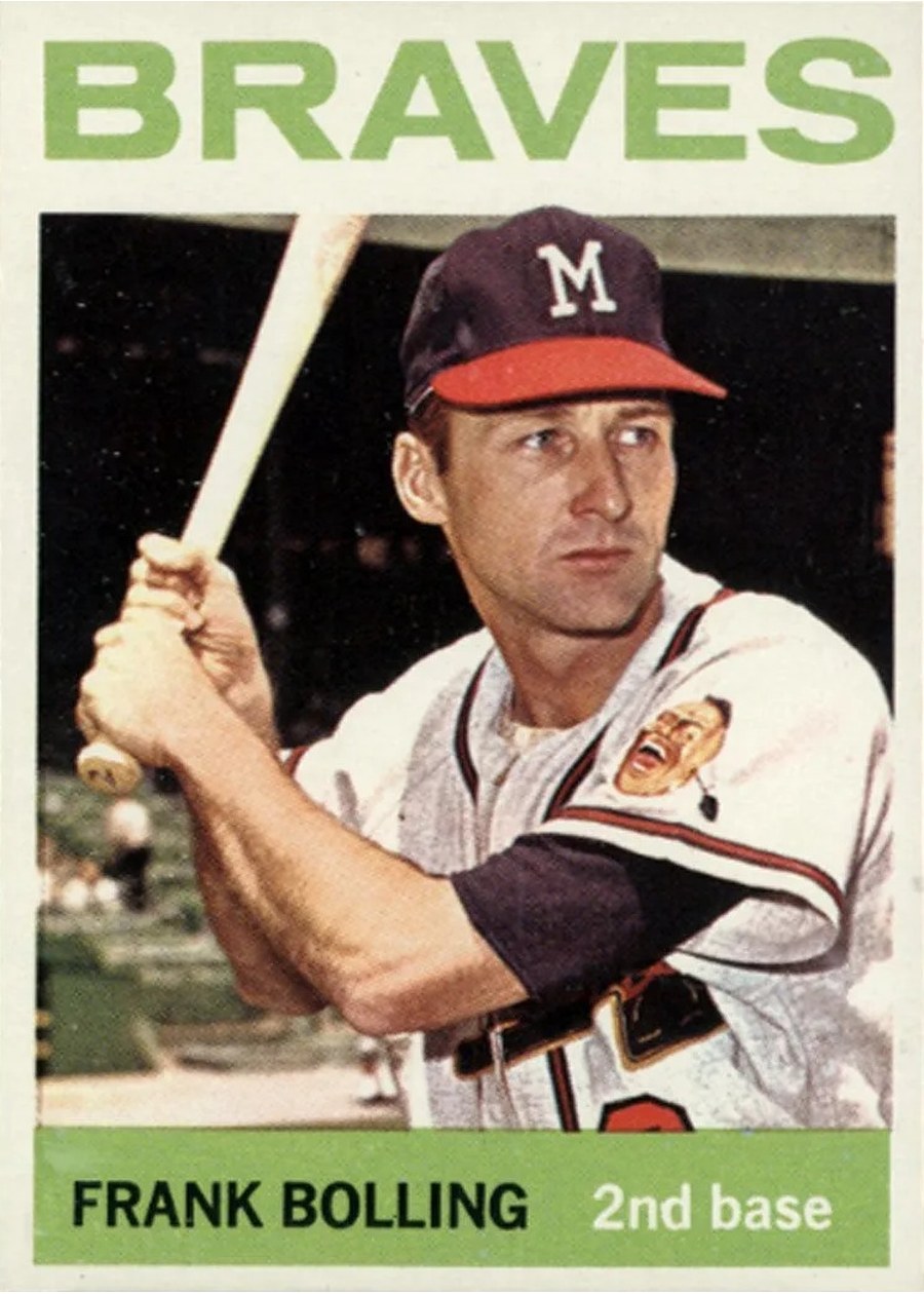1964 Topps #115 Frank Bolling, Milwaukee Braves