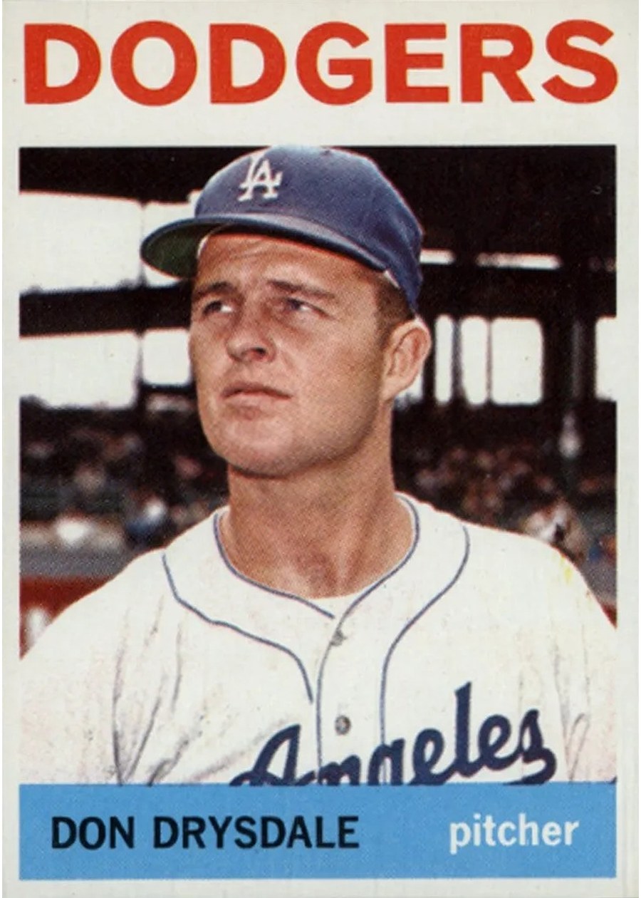 1964 Topps #120 Don Drysdale, Los Angeles Dodgers