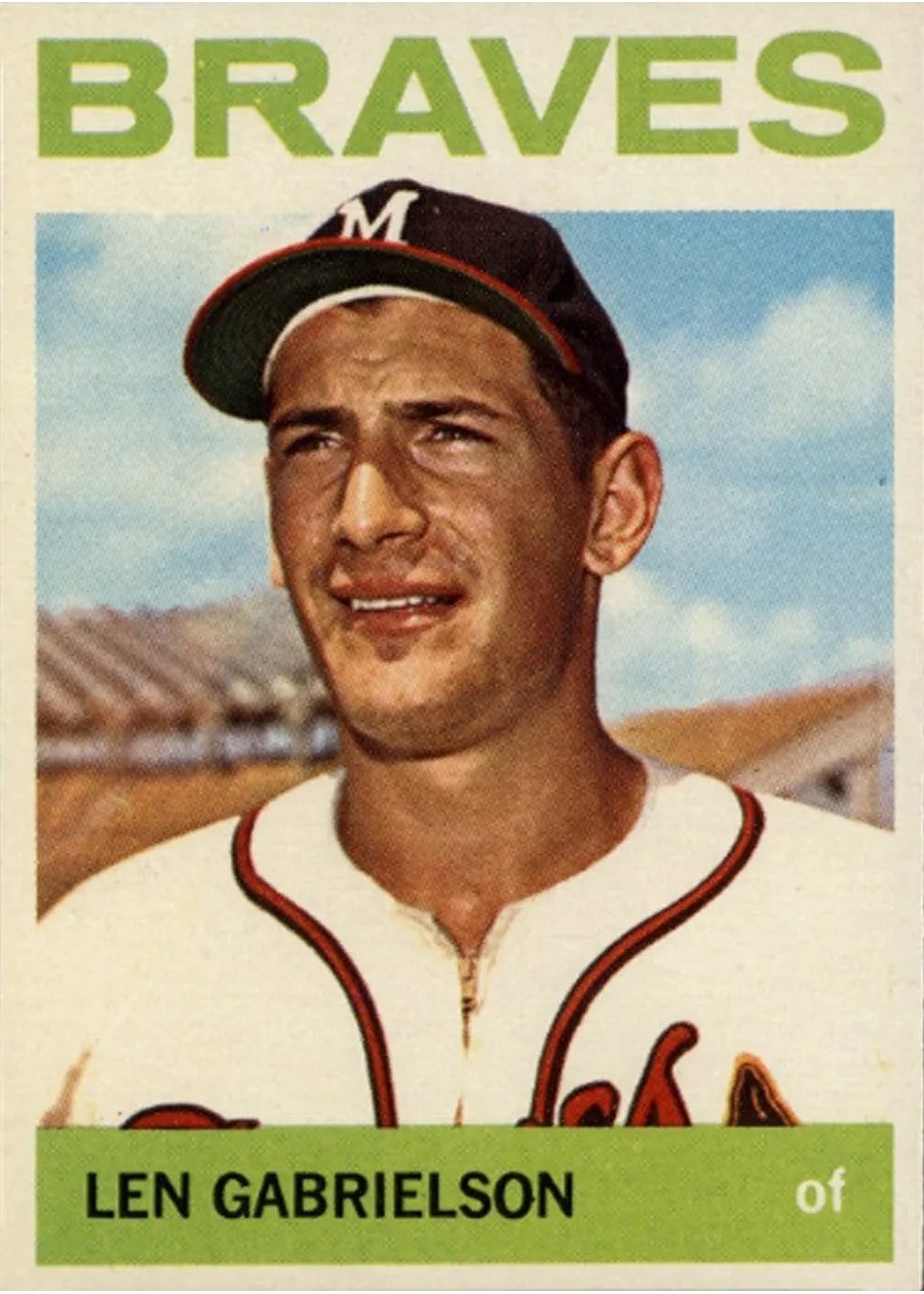 1964 Topps #198 Len Gabrielson, Milwaukee Braves