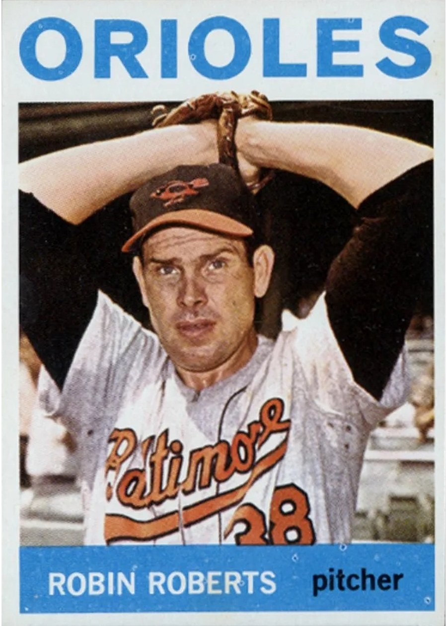 1964 Topps #285 Robin Roberts, Baltimore Orioles
