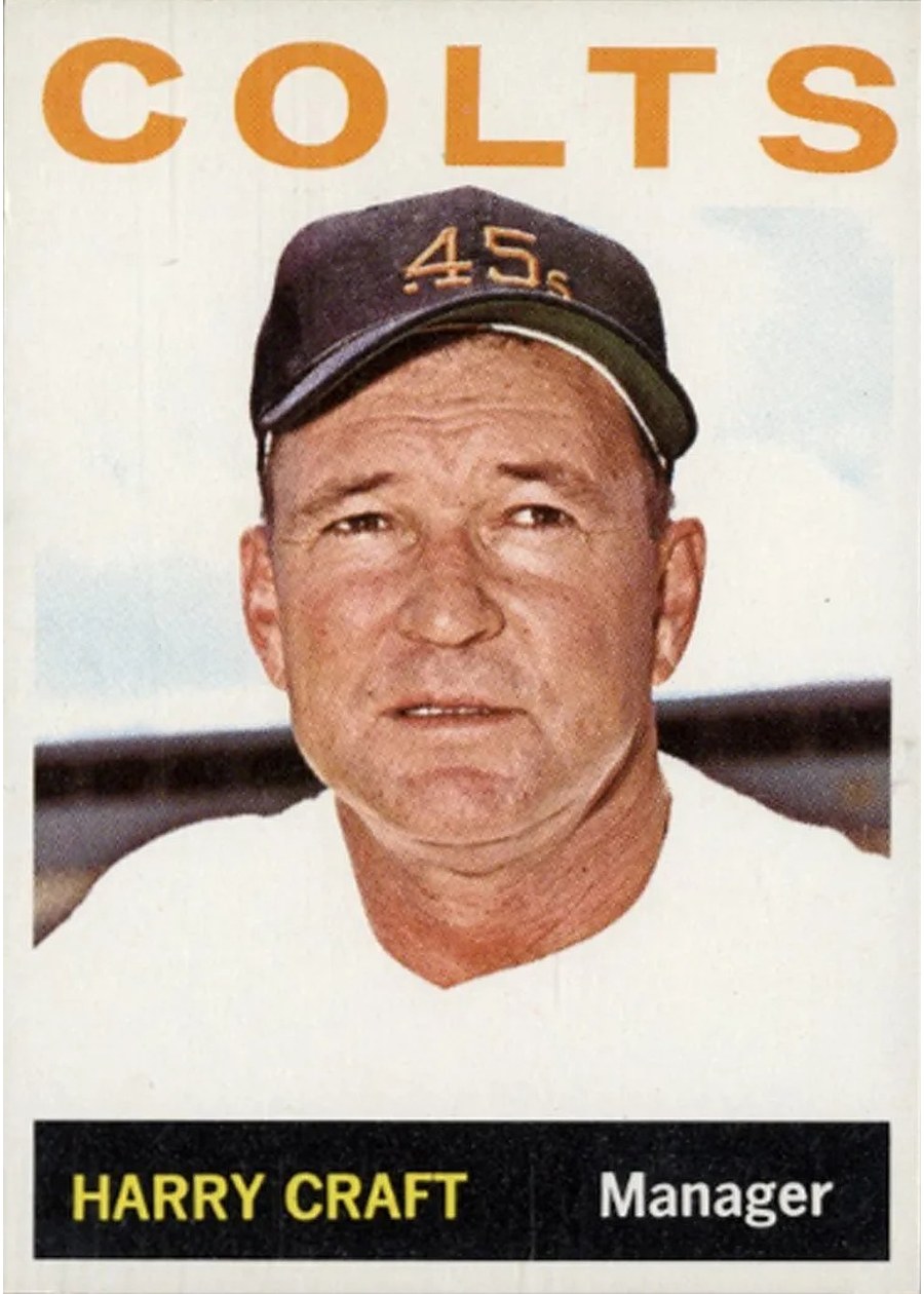 1964 Topps #298 Harry Craft, Houston Colt .45's