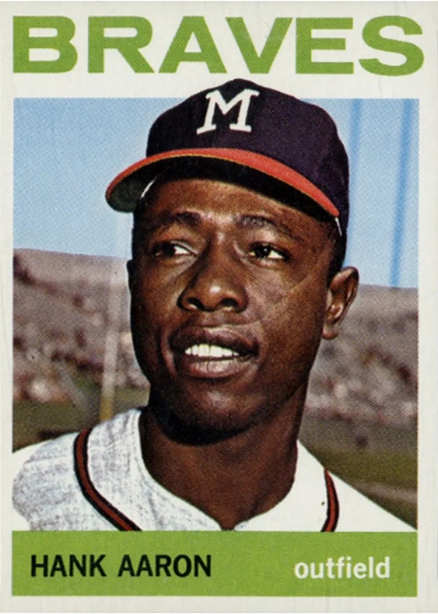 1964 Topps #300 Hank Aaron, Milwaukee Braves