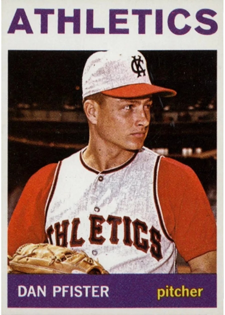 1964 Topps #302 Dan Pfister, Kansas City Athletics