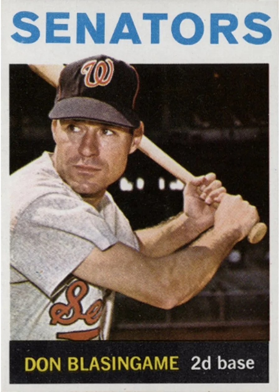 1964 Topps #327 Don Blasingame, Washington Senators