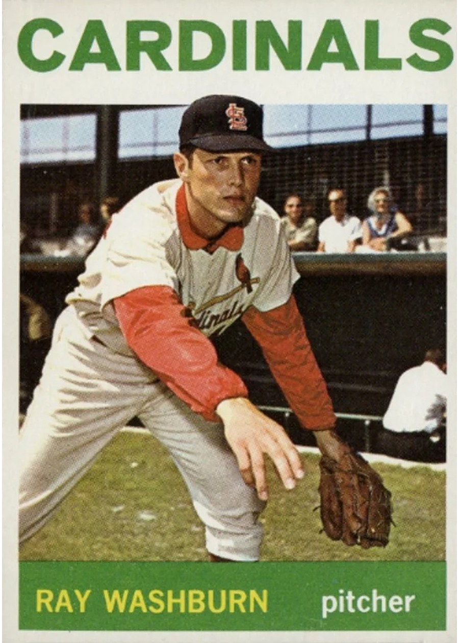 1964 Topps #332 Ray Washburn, St. Louis Cardinals