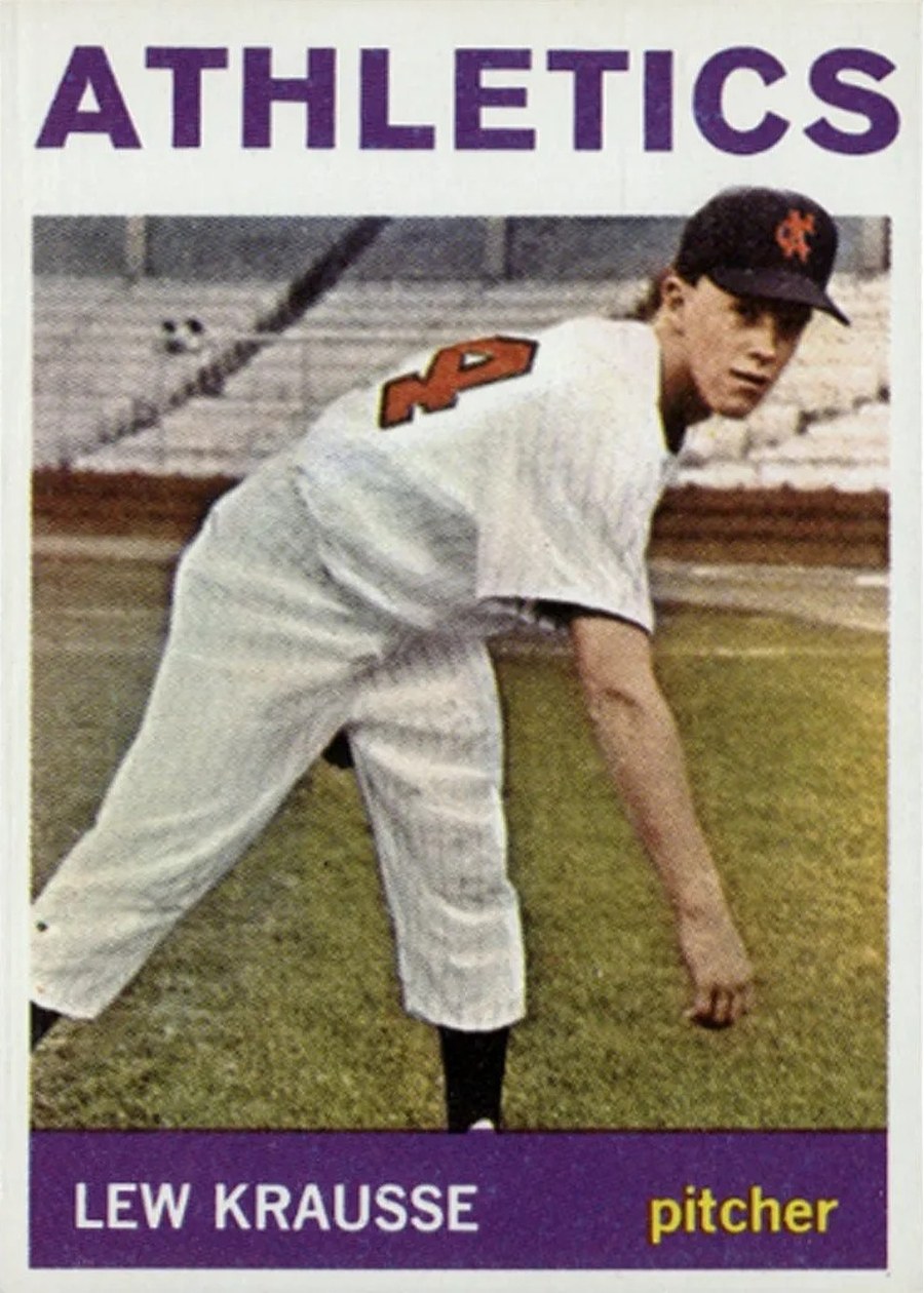 1964 Topps #334 Lew Krausse, Kansas City Athletics