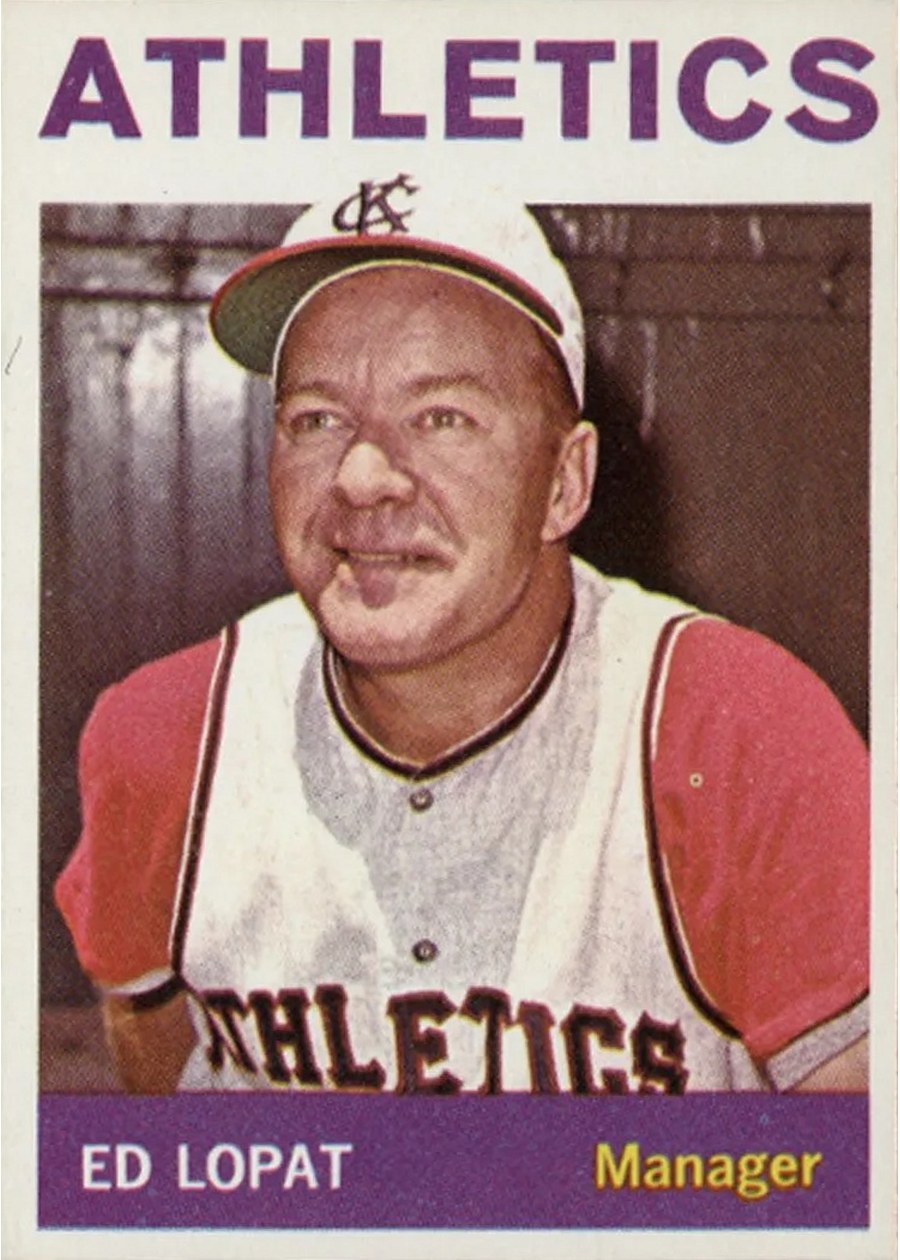 1964 Topps #348 Ed Lopat, Kansas City Athletics