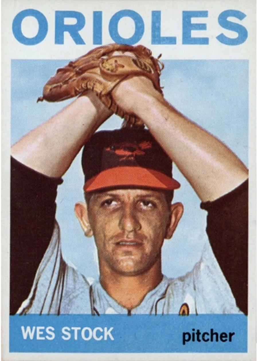 1964 Topps #382 Wes Stock, Baltimore Orioles