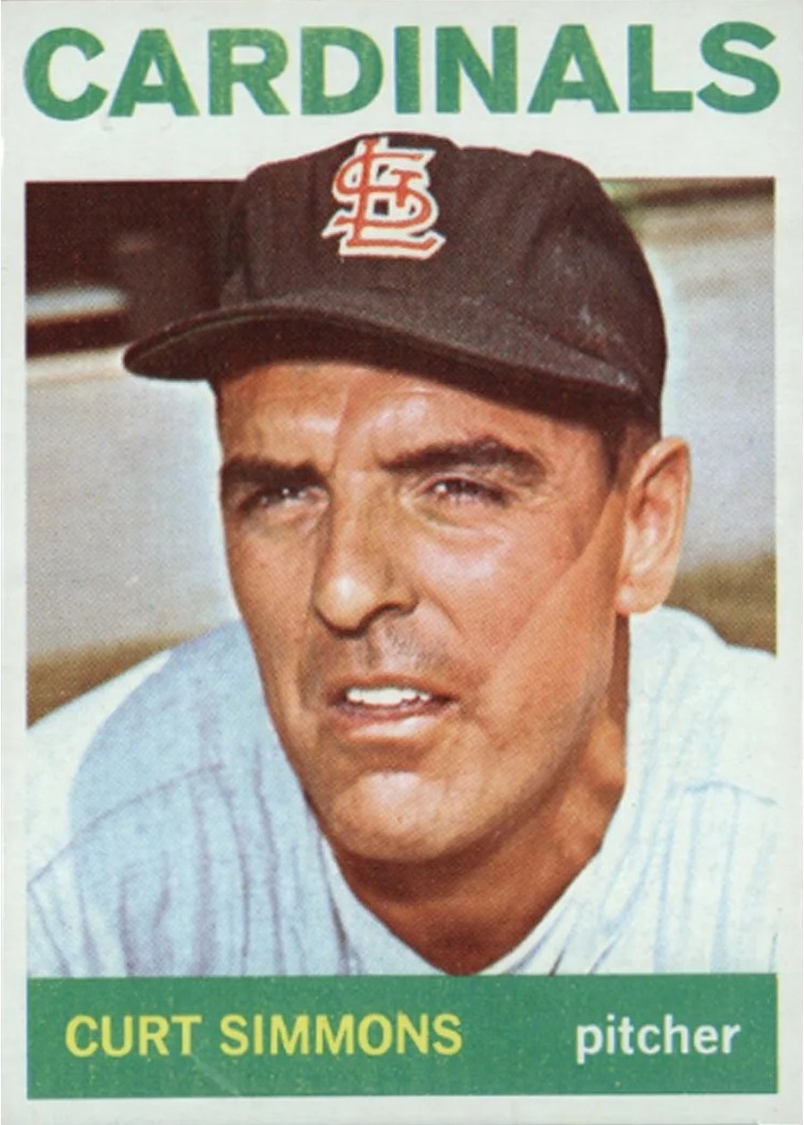 1964 Topps #385 Curt Simmons, St. Louis Cardinals