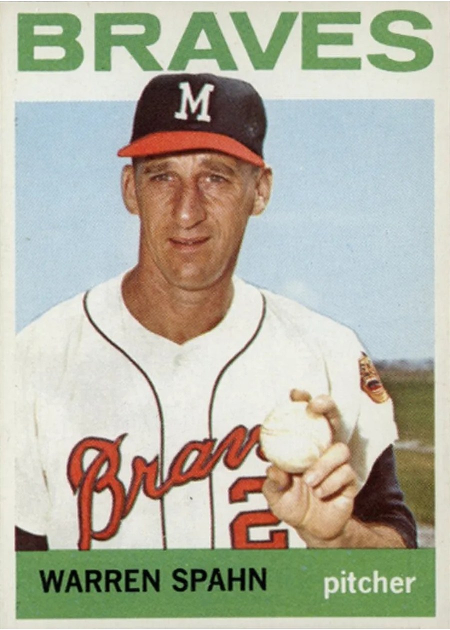 1964 Topps #400 Warren Spahn, Milwaukee Braves