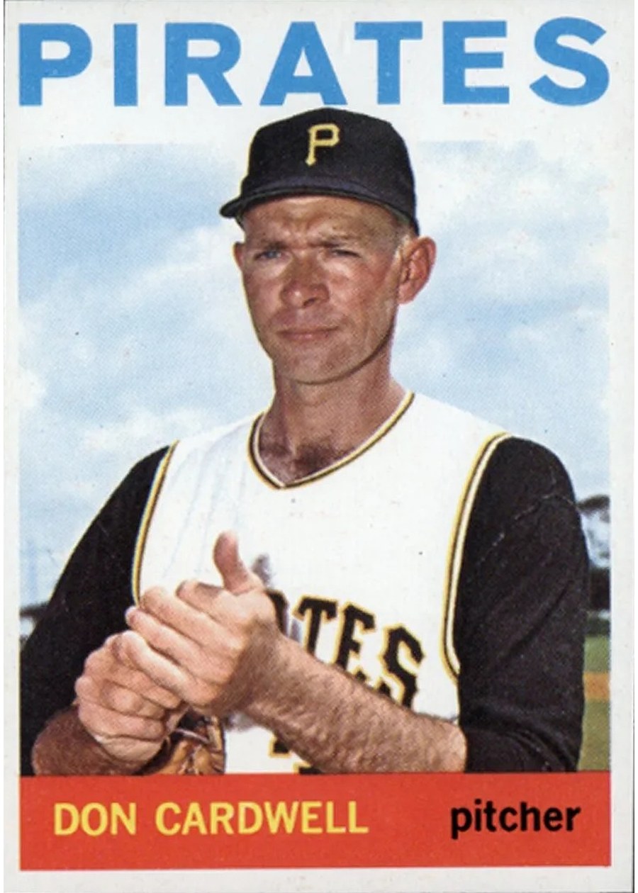 1964 Topps #417 Don Cardwell, Pittsburgh Pirates