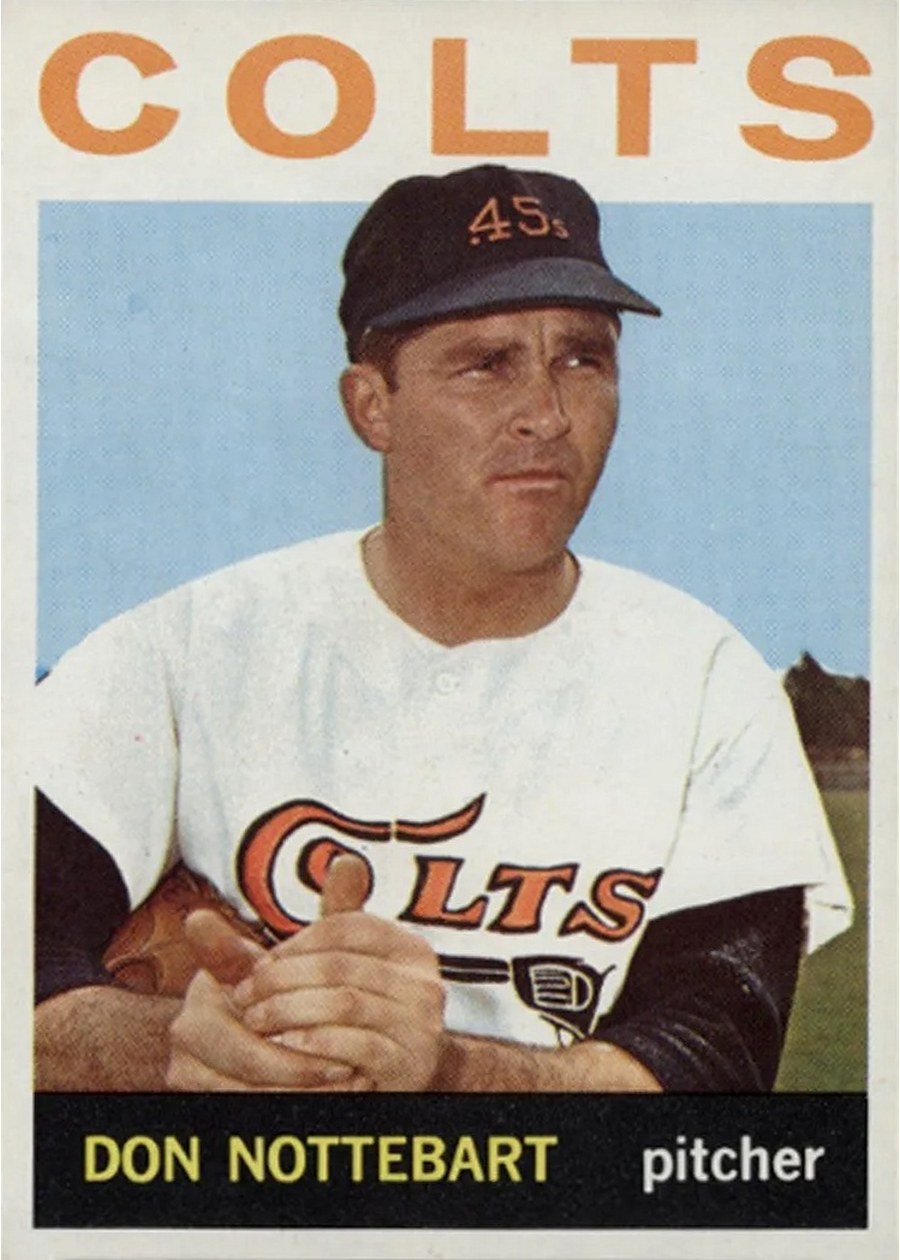 1964 Topps #434 Don Nottebart, Houston Colt .45's