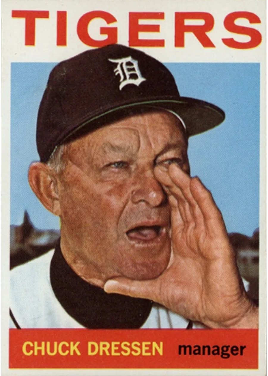 1964 Topps #443 Chuck Dressen, Detroit Tigers
