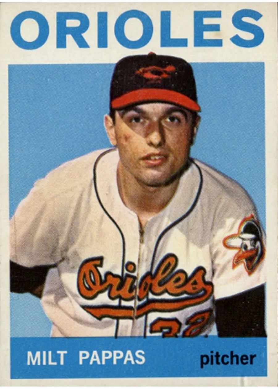 1964 Topps #45 Milt Pappas, Baltimore Orioles