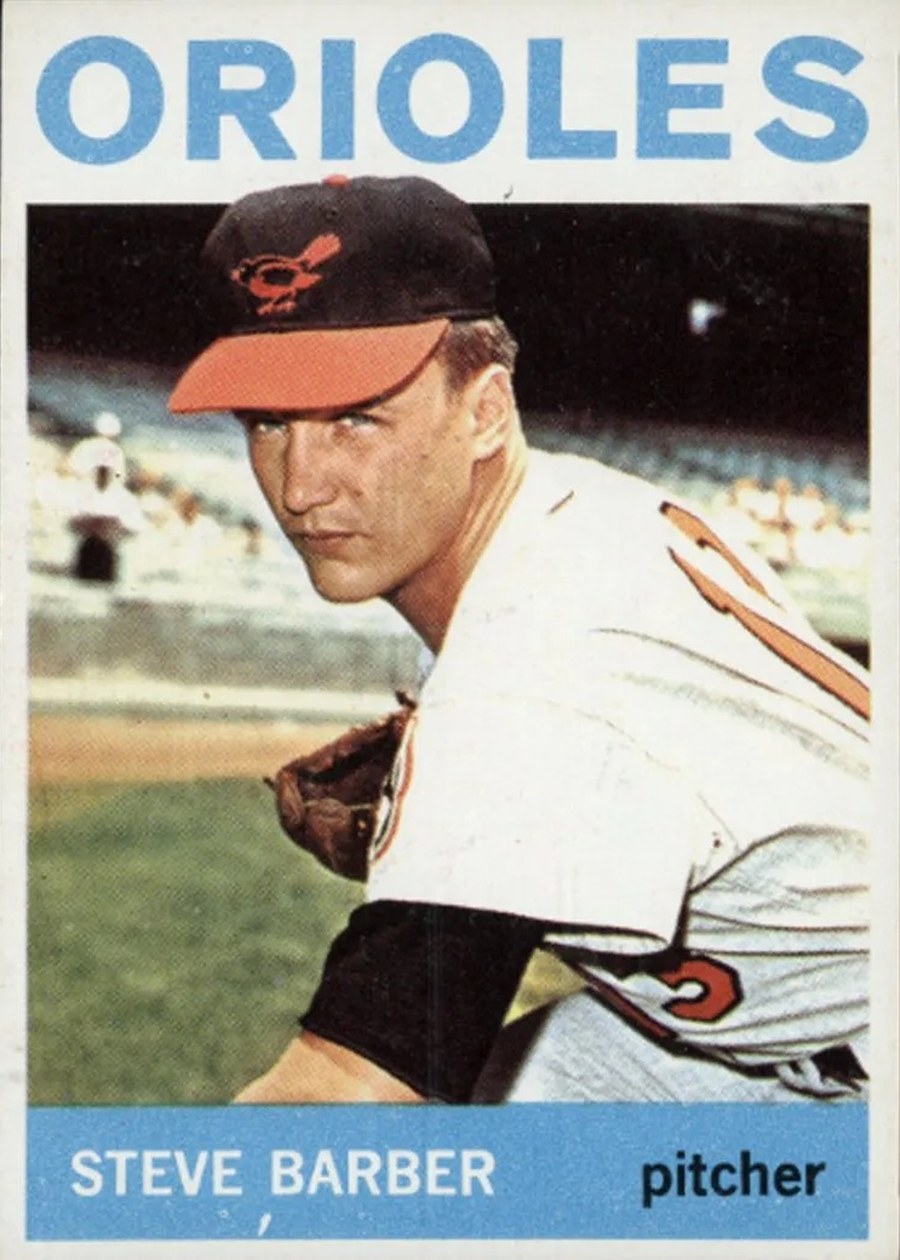 1964 Topps #450 Steve Barber, Baltimore Orioles