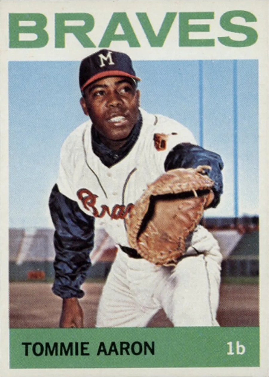 1964 Topps #454 Tommie Aaron, Milwaukee Braves