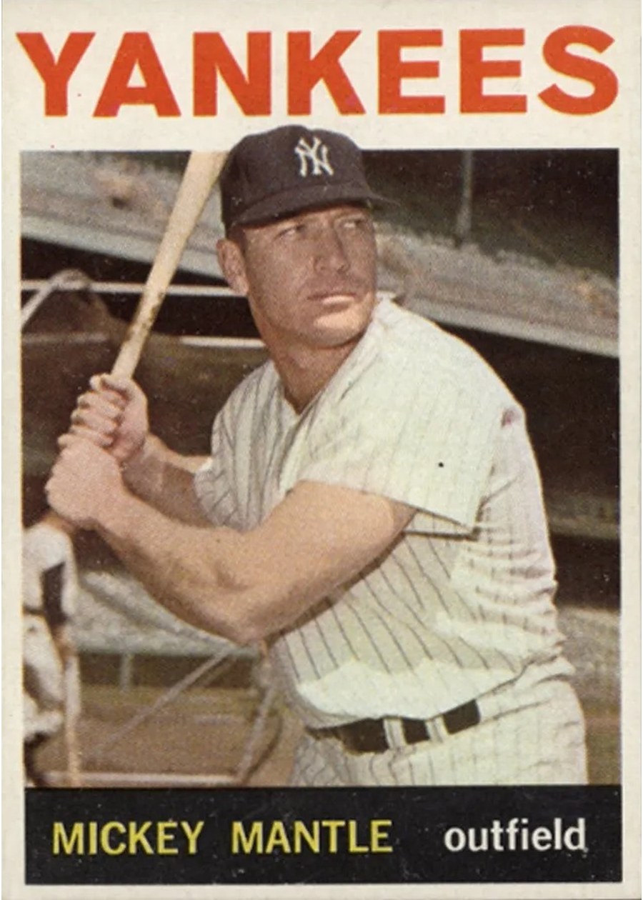 1964 Topps #50 Mickey Mantle, New York Yankees